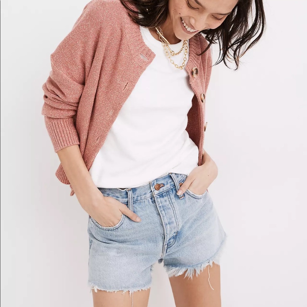 NWT Madewell relaxed denim shorts in cedarcroft wash